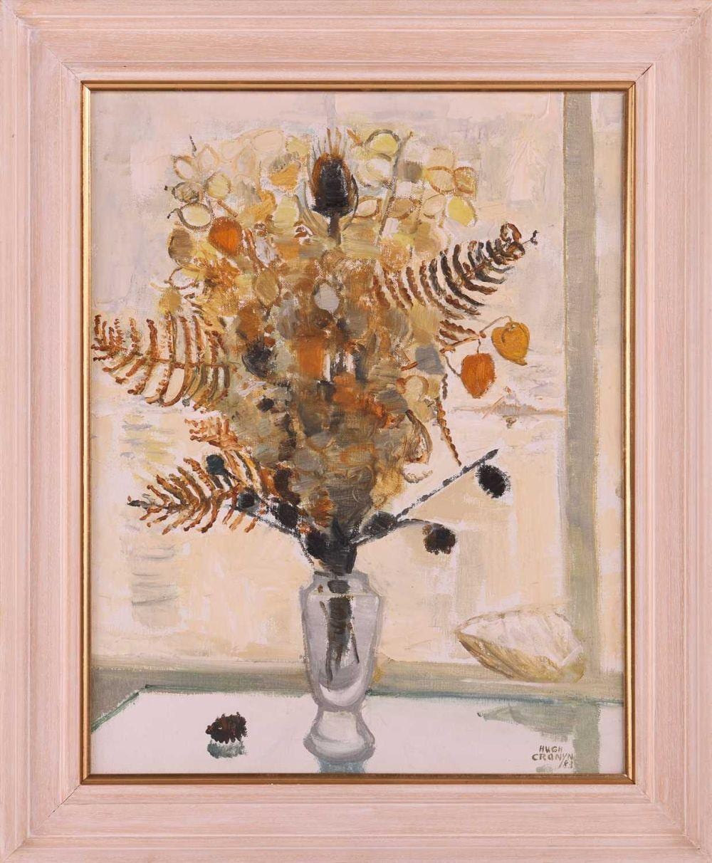 Hugh Verschoyle Cronyn comparable auction result: hugh cronyn canadian 1905 1990 dried flowers signed and dated hugh cronyn 83 lower right oil on canvas 51 x 41 cm framed 61 x 51 cm