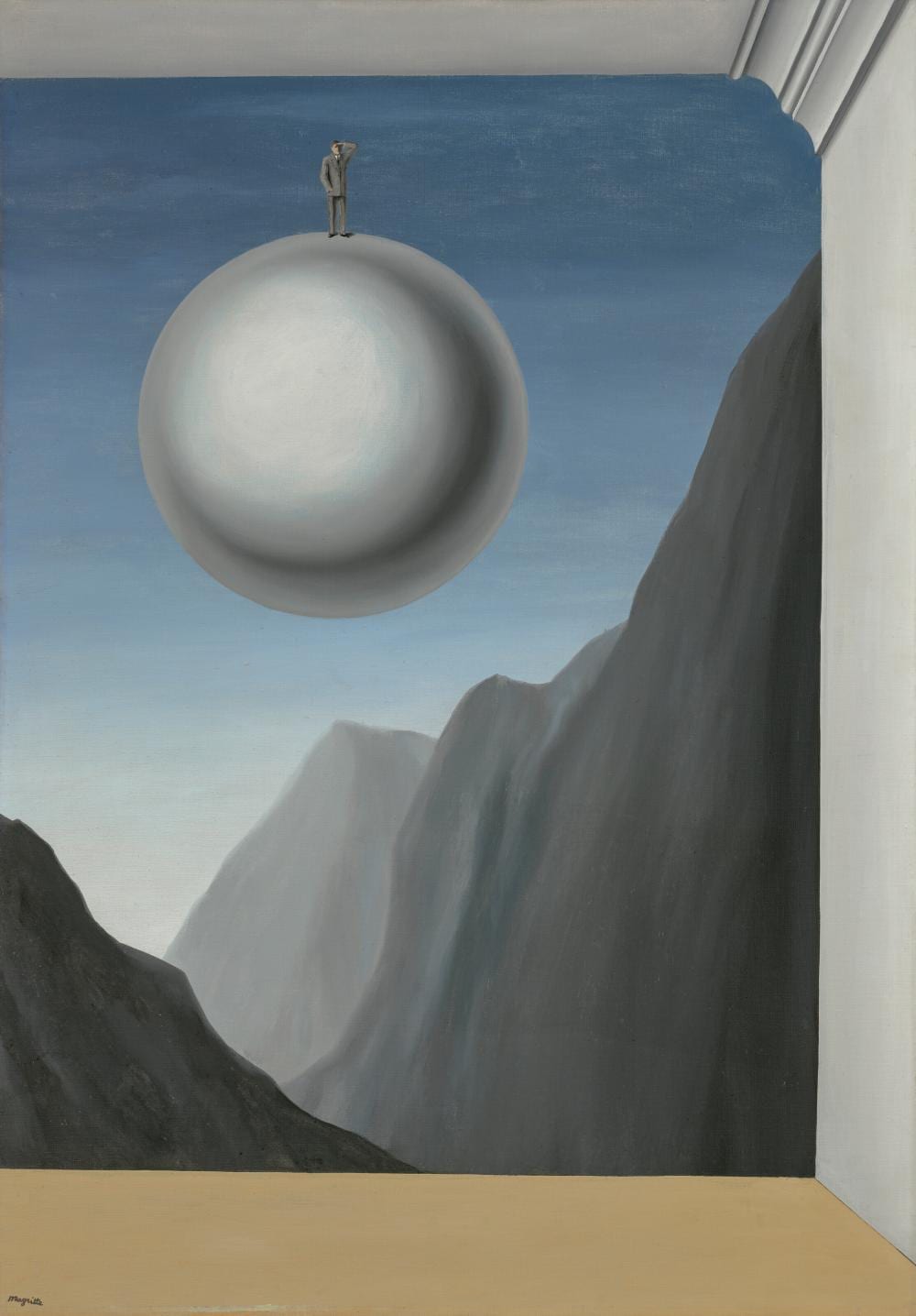 René Magritte (1896-1967). La reconnaissance infinie. oil on canvas39 3/8 x comparable sale