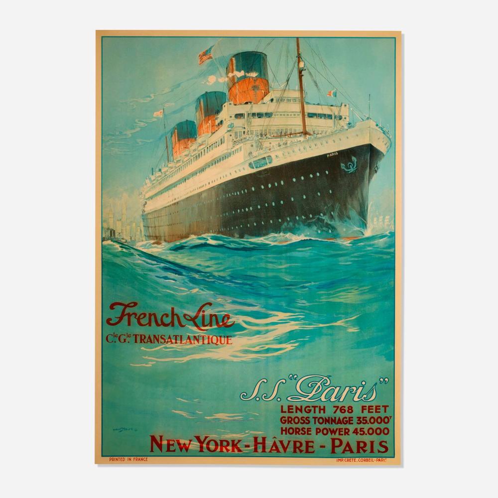 Albert Sébille comparable auction result: albert sebille french line