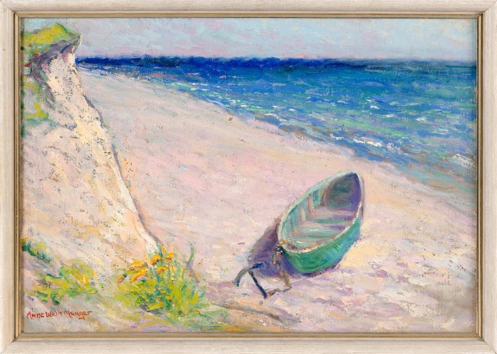 Anne Wells Munger comparable auction result: anne wells munger massachusetts mississippi 1862 1945 cahoon hollow beach oil on canvas 14 x 20 framed 15 x 21