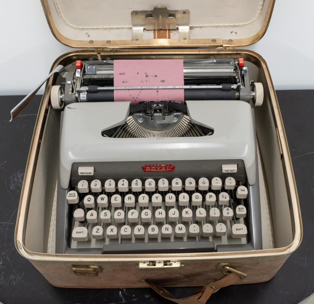 Royal Typewriter in Case sold by Weschler's, lot 256 — auction record photograph