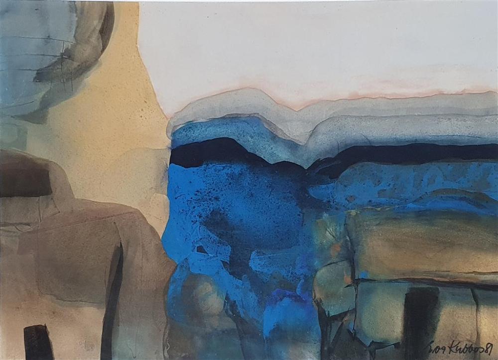 Eva Kubbos comparable auction result: eva kubbos 1928 untitled abstract landscape 1981 watercolour and gouache signed and dated lower right 70 x 97cm framed