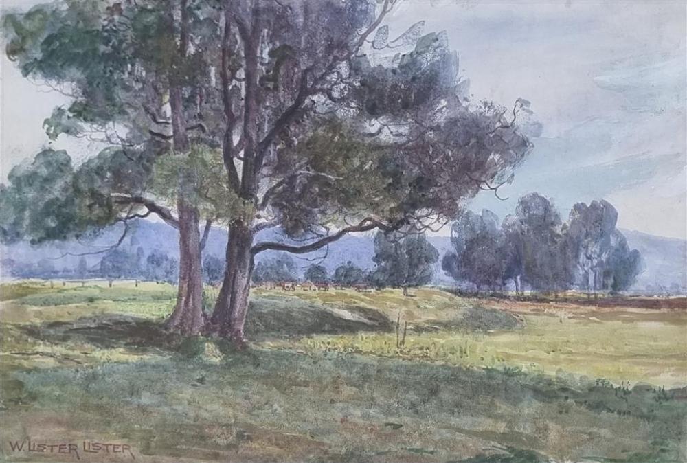 William Lister Lister comparable auction result: william lister lister 1859 1943 untitled the gum tree watercolour signed lower left 37 x 53 cm framed 66 x 82 cm