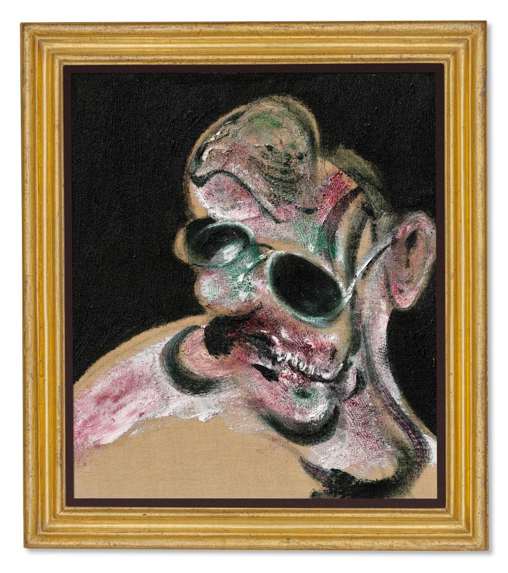 Francis Bacon (1909-1992). Portrait of Man with Glasses III. oil and silver comparable sale