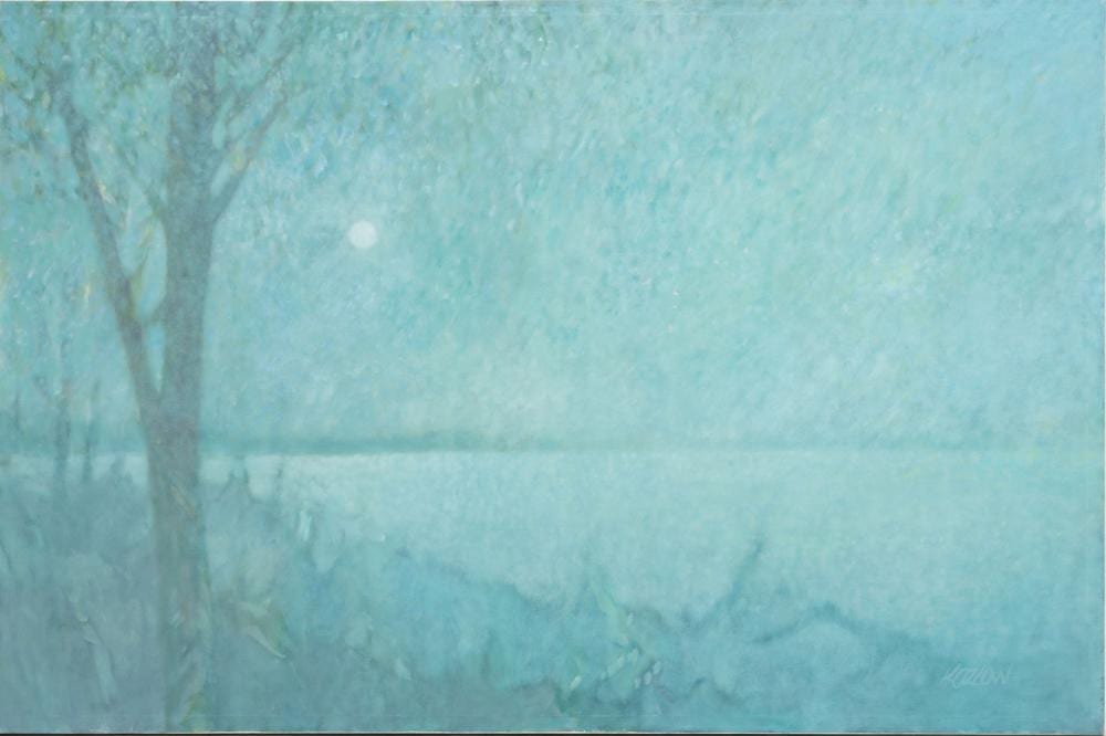 Richard Kozlow comparable auction result: richard kozlow american 1926 2008 oil on canvas 1998 northern lights h 48 w 72