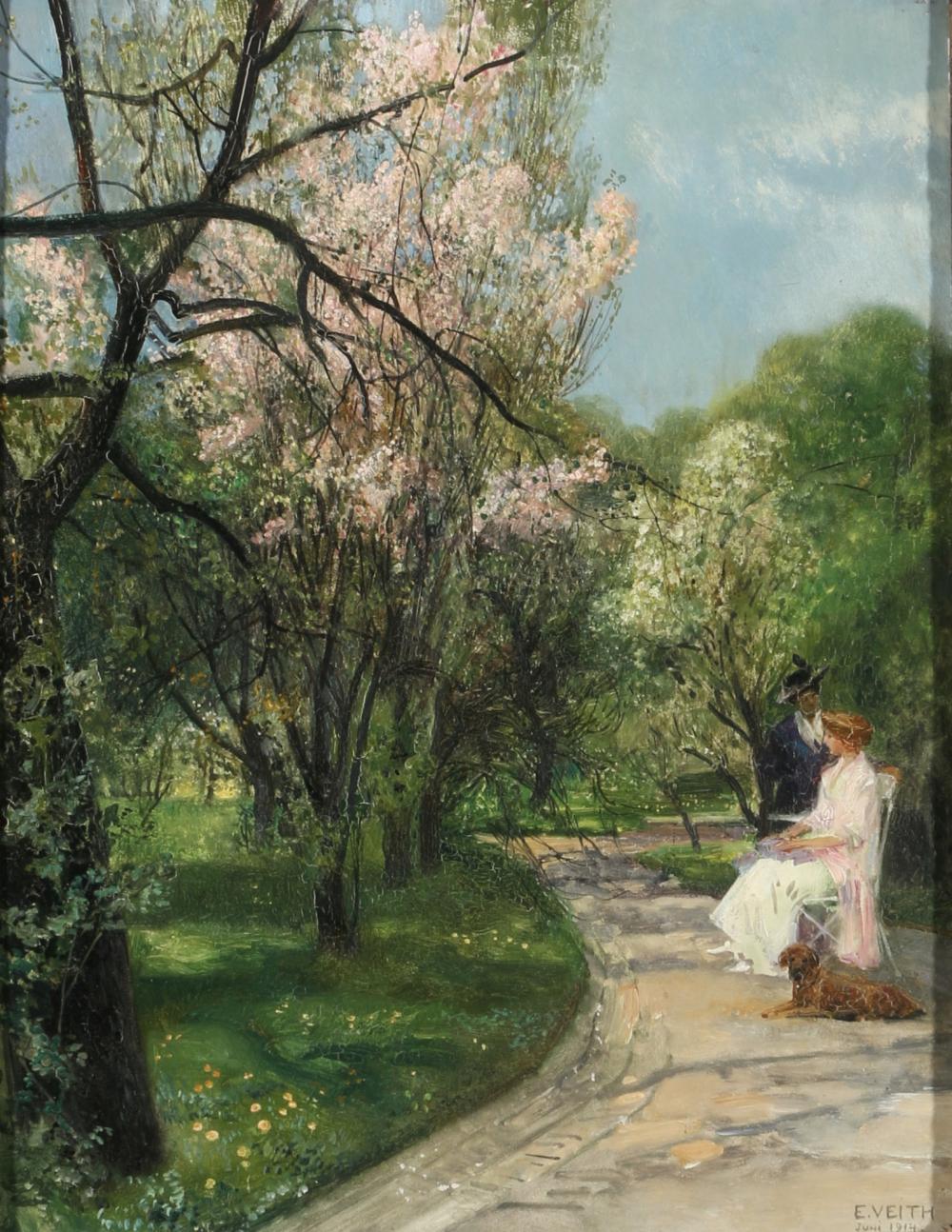 Eduard Veith comparable auction result: eduard veith 1856 1925 in the park 1914