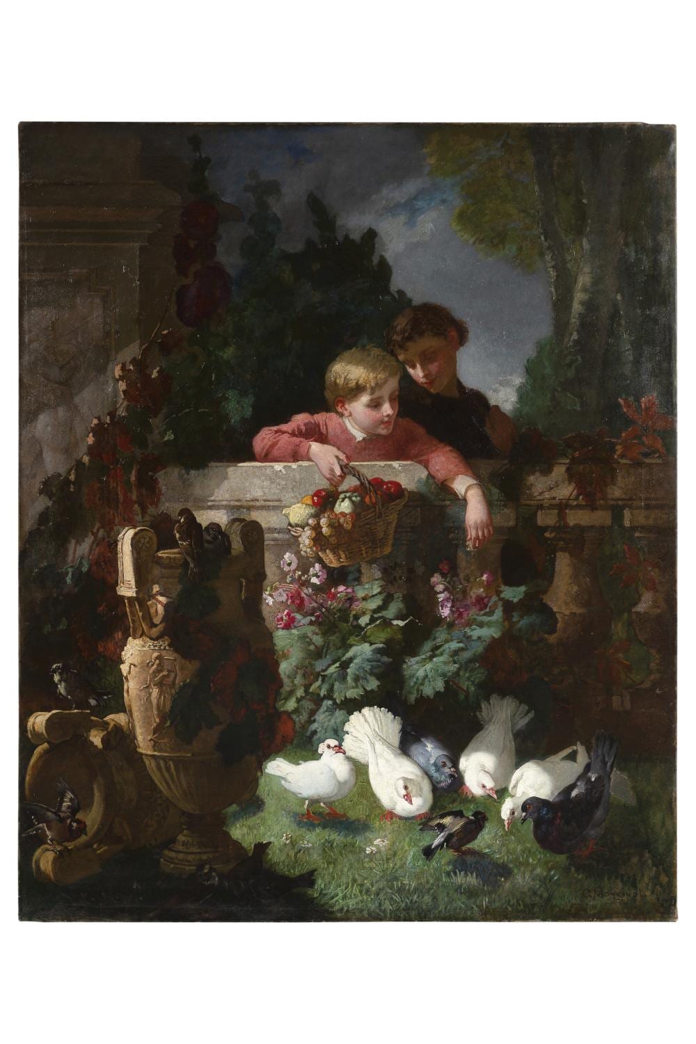 charles monginot 1825 1900 enfants nourrissant des oiseaux · Aguttes · 2025-03-19 Charles Monginot comparable auction result: charles monginot 1825 1900 enfants nourrissant des oiseaux