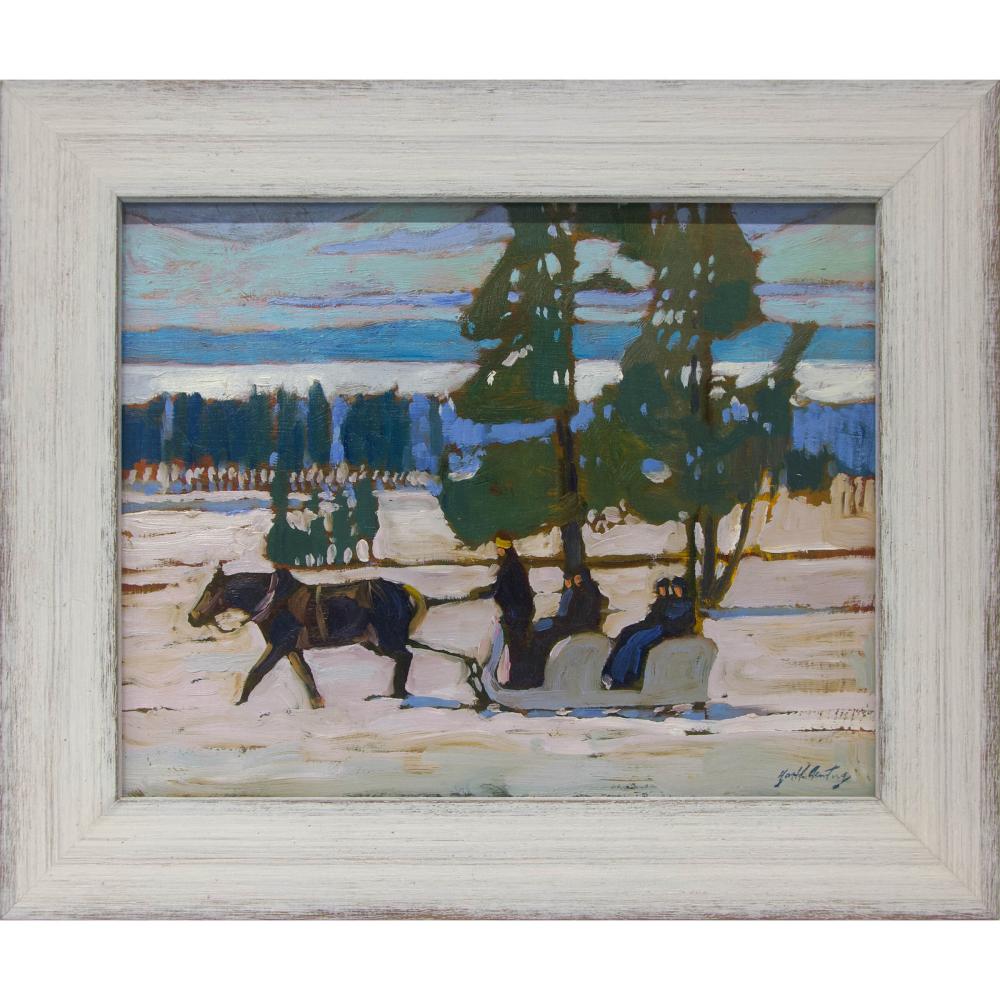 Garth Armstrong comparable auction result: garth armstrong canadian b 1960 sunday sleigh ride