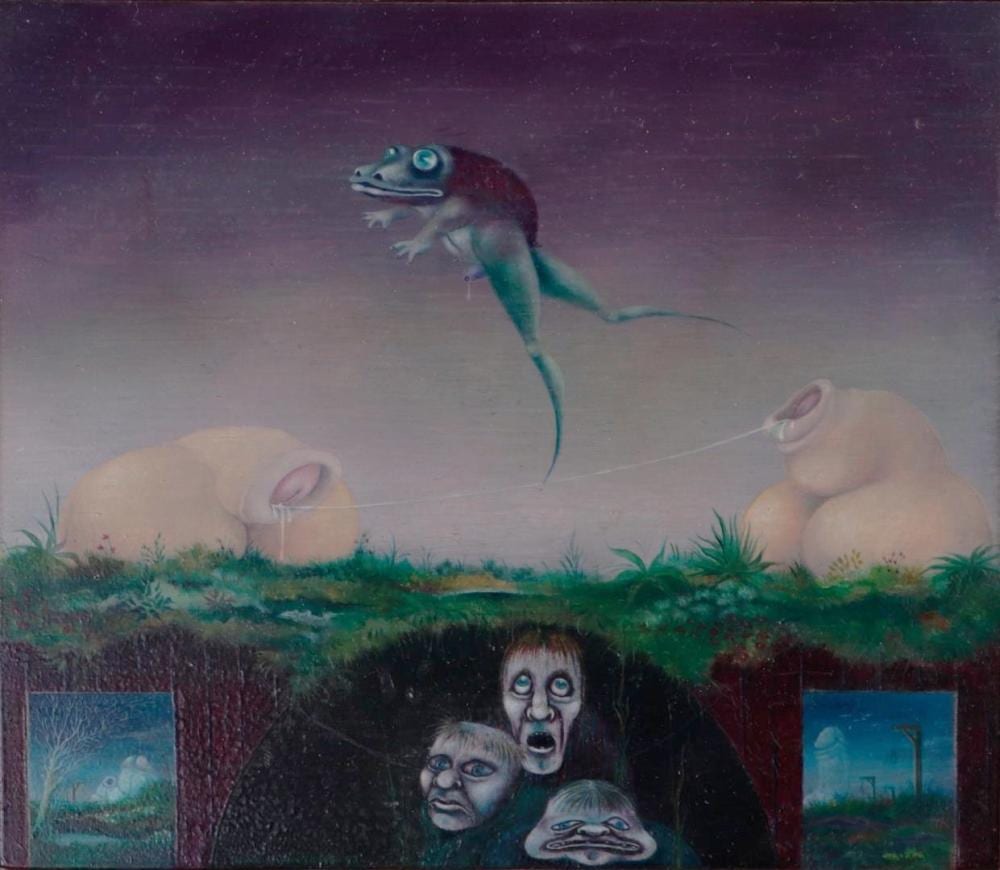 Hans Kanters comparable auction result: hans kanters b 1947 erotic painting signed and dated 74 lower left oil on panel 15 x 17 cm provenance siau gallery amsterdam