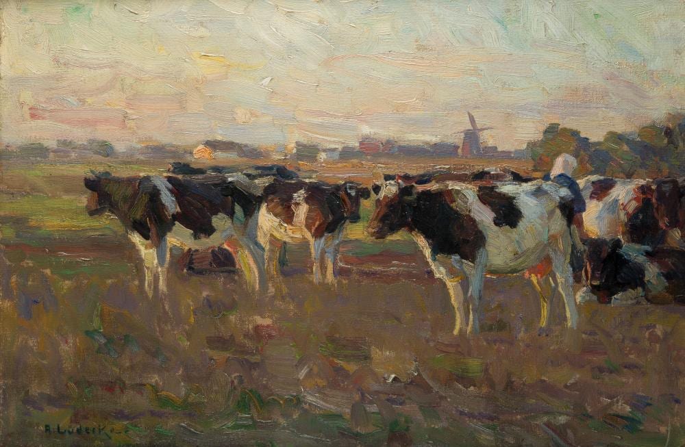 August Lüdecke-Kleve comparable auction result: august l decke cleve vergl hen