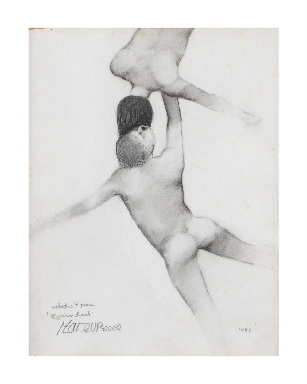David Manzur (1929) Estudio 7 para el juicio final, 2000 Carbón y grafito sobre papel Medidas: 33 x 25 cm comparable sale