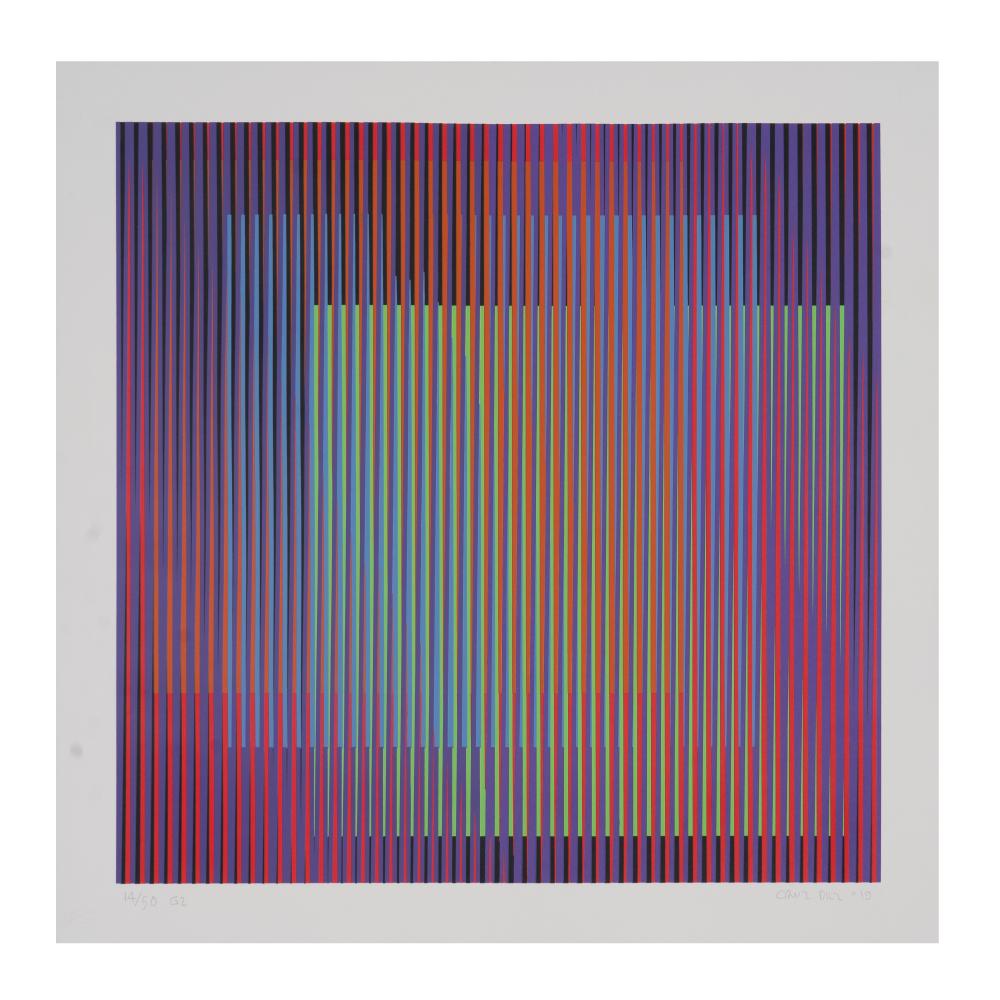 Carlos Cruz Diez (1923 - 2019) Germania 2, 2019 Obra gráfica Medidas: 70 x 70 cm Ed. 14/50 comparable sale