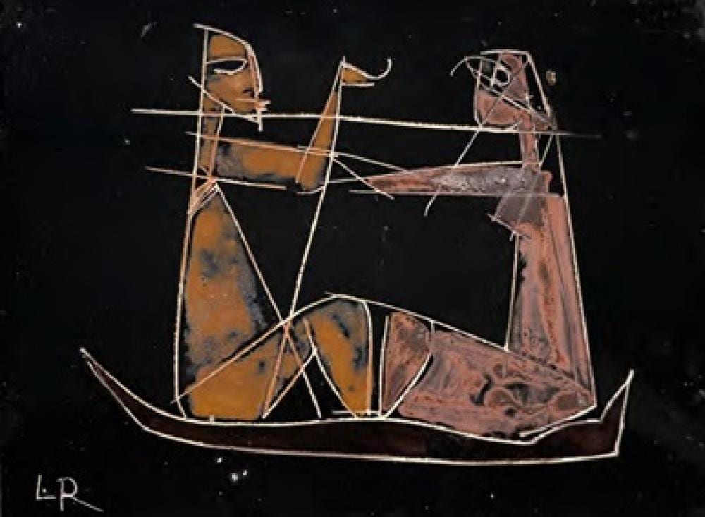 Leopoldo Richter (1896-1984) S/T, sf. Cerámica esmaltada Medidas: 25.5 x 35 cm comparable sale