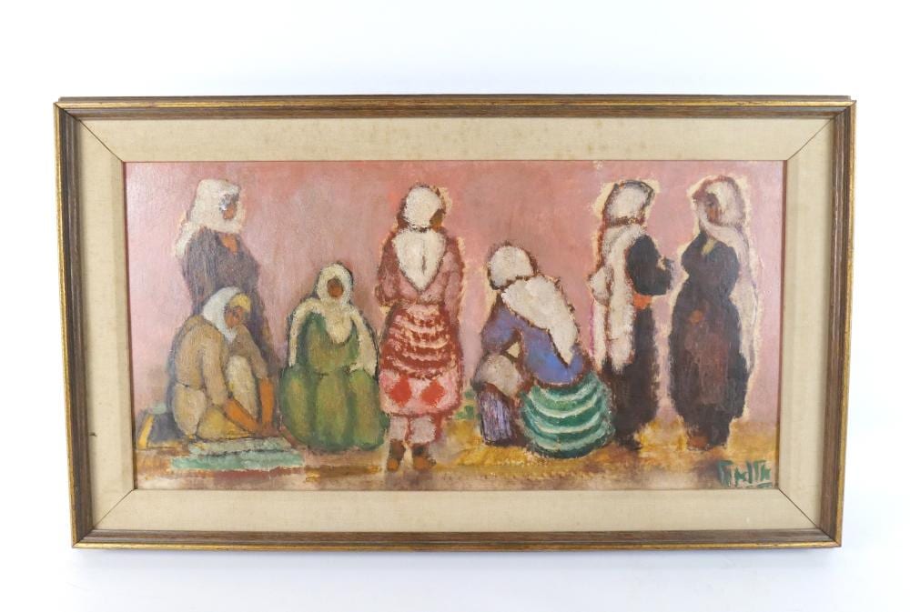 Arie Alweil comparable auction result: oil on board by arie alweil
