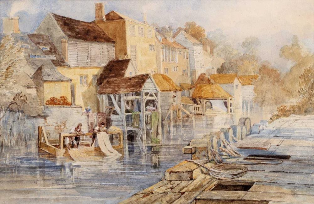 John Joseph Cotman comparable auction result: john joseph cotman 1814 1878 on the avon inscribed in pencil to a label attached verso watercolour 18 x 27cm