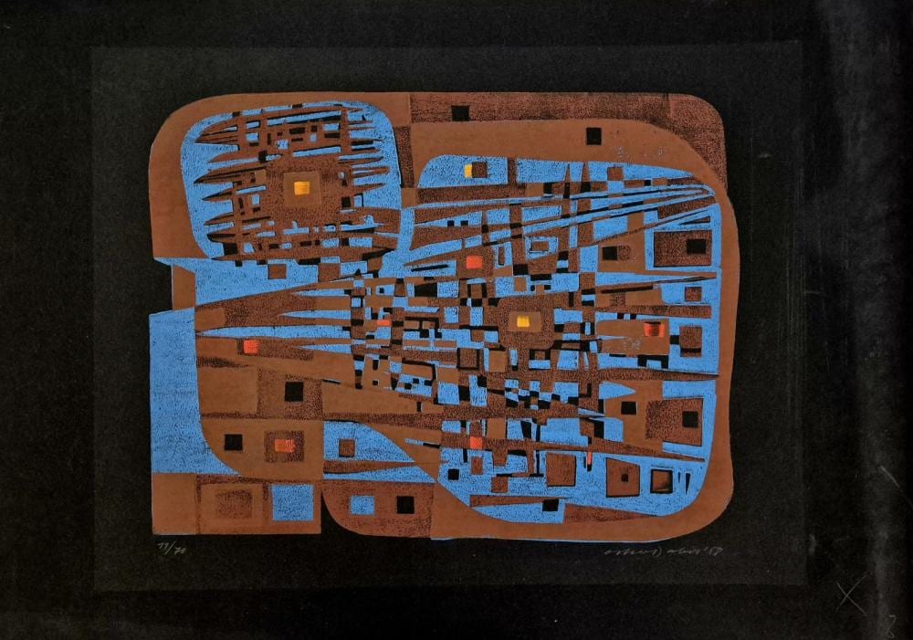 Oskar Dalvit comparable auction result: oskar dalvit abstract composition 1958