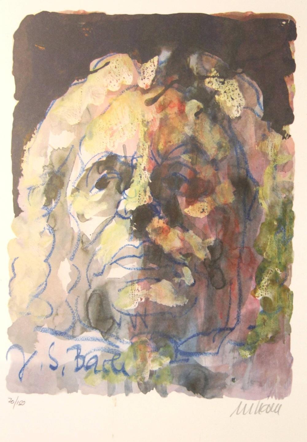 Armin Mueller-Stahl comparable auction result: armin mueller stahl 1930 bach farboffsetlithographie ger glas nr 70 180 rg 50 8 x 35 5cm