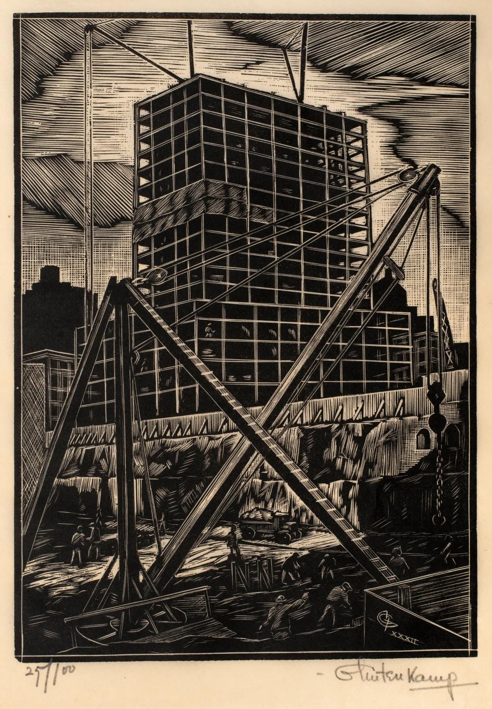 Hendrik Glintenkamp comparable auction result: hendrik glintenkamp 1887 1946 manhattan construction radio city ny 1932