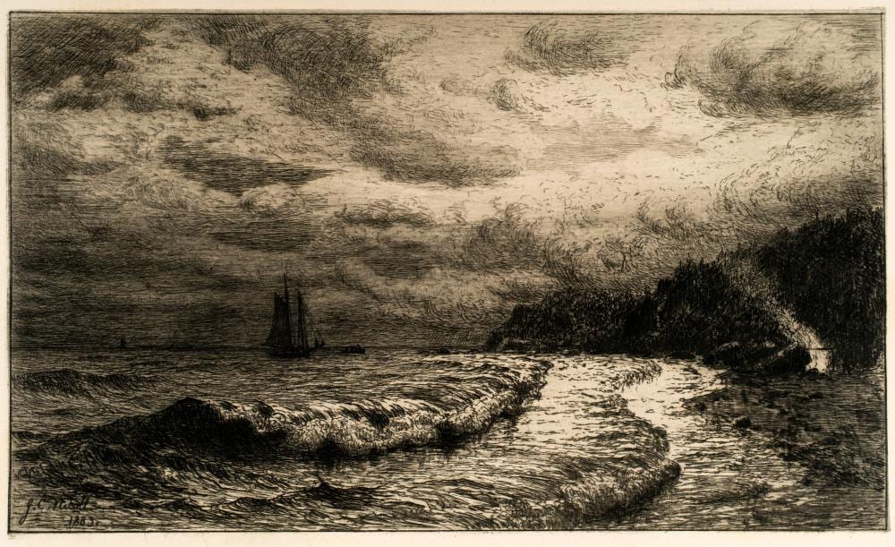 James Craig Nicoll comparable auction result: james craig nicoll 1846 1918 the smugglers landing place 1883