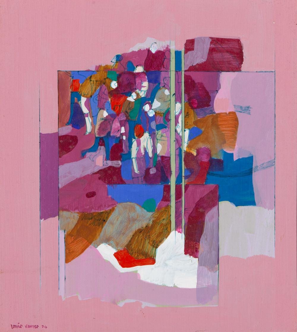 Louis James comparable auction result: louis james untitled crossing mixed media