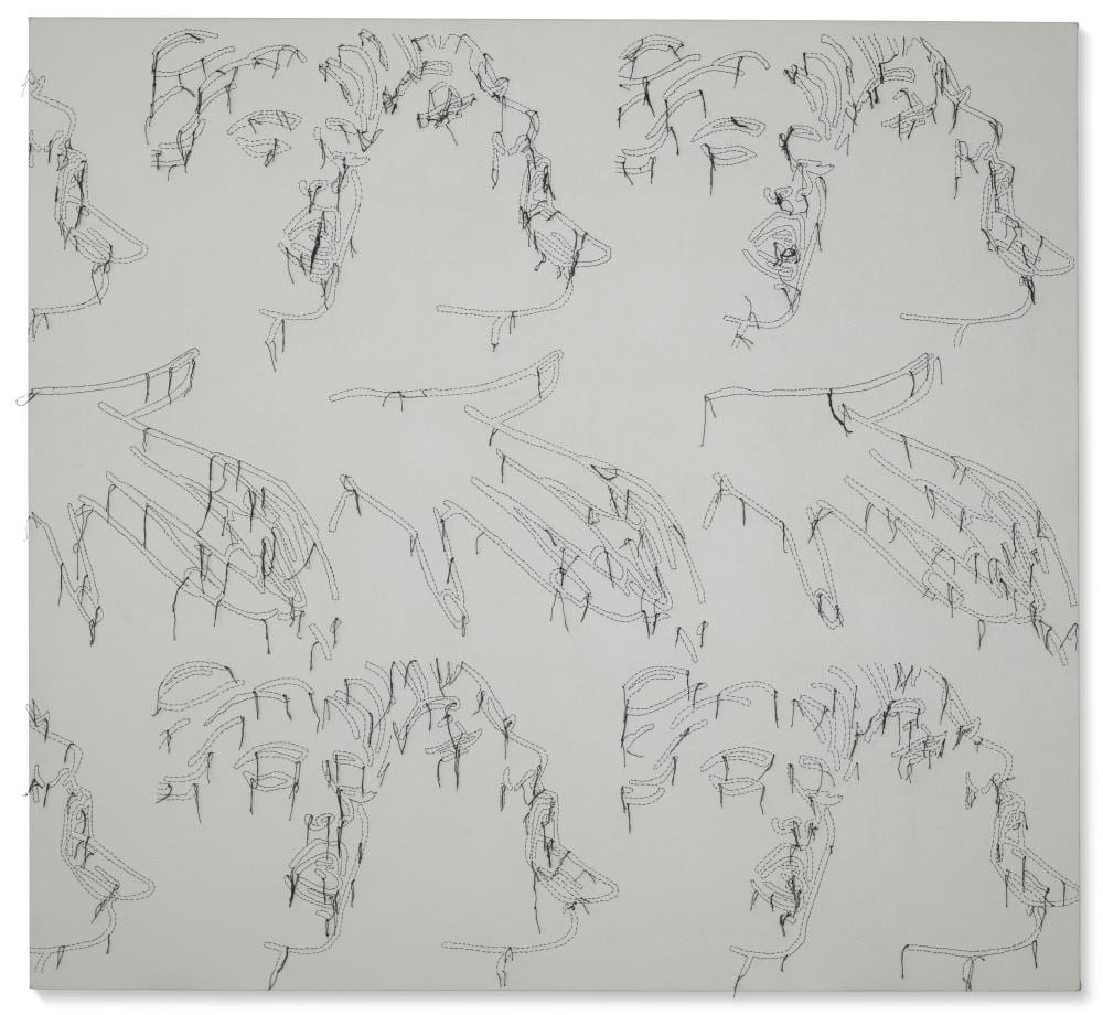 ghada amer b 1963 untitled le cri untitled the scream acrylic an · Christie's · 2025-03-12 Ghada Amer comparable auction result: ghada amer b 1963 untitled le cri untitled the scream acrylic an