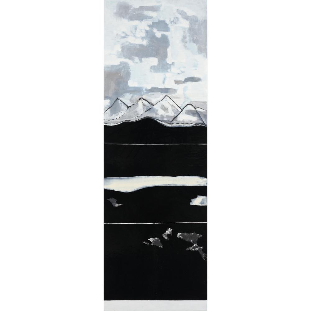 Jeremy Kibel comparable auction result: jeremy kibel born 1972 southern alps 2007 oil and enamel on linen 150 x 50cm