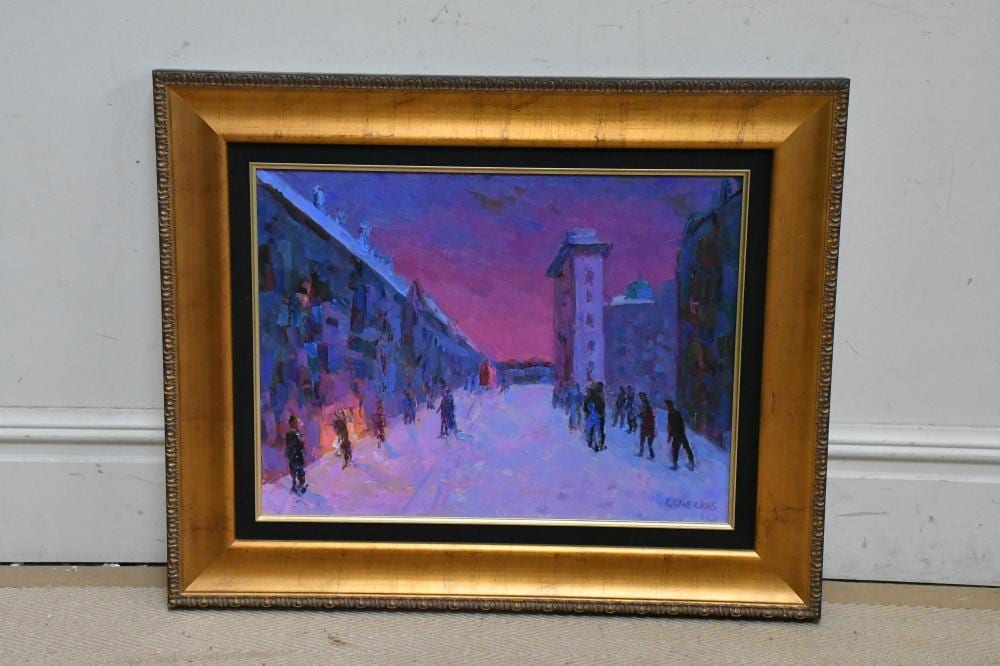 Constantine Cherkas comparable auction result: constantine cherkas 1919 2011 oil on canvas street scene signed lower right 44 x 60cm framed