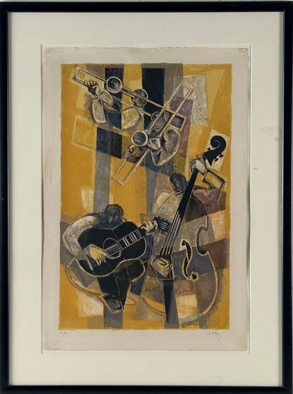Georges Dayez comparable auction result: georges dayez france 1907 1991 musicians lithograph on paper 22 x 15 framed 29 x 22