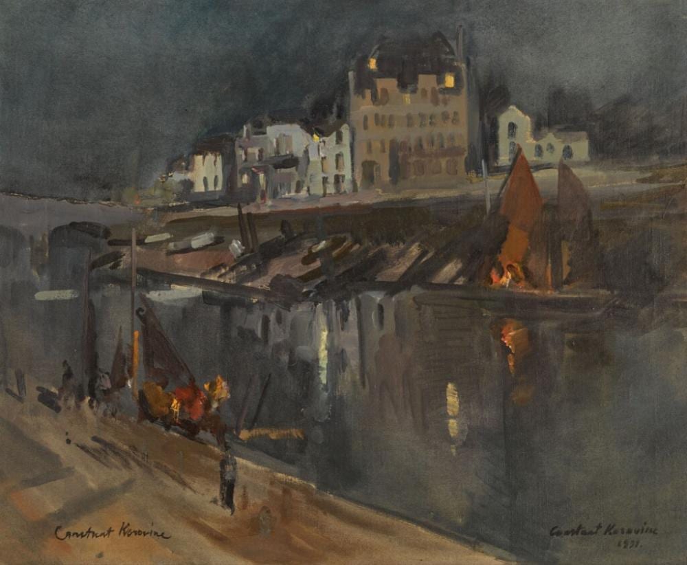 ? (1835) Constant comparable auction result: riverbank at night