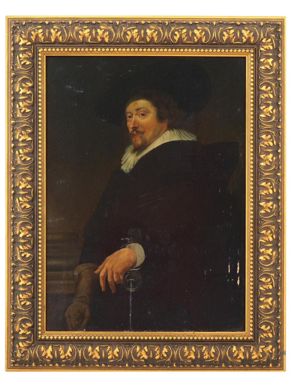 SELF PORTRAIT OIL PAINTING AFTER PETER PAUL RUBENS sold by Antique Arena Inc, lot 42 — auction record photograph