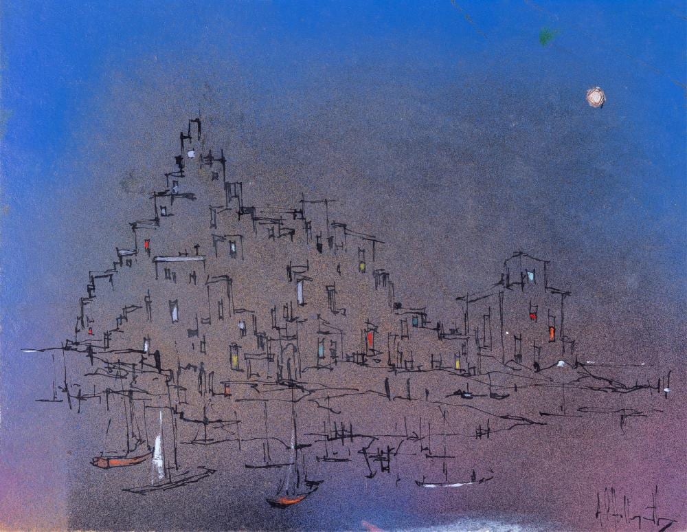 Alvin C. Hollingsworth comparable auction result: alvin c hollingsworth 1928 2000 coastal scene at night