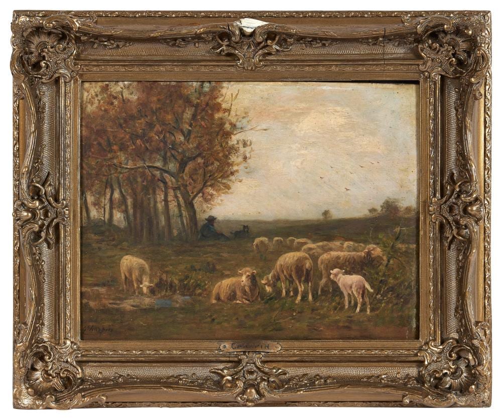 albert charpin 1842 1924 berger et ses moutons huile sur panneau sign en bas gauche 2 · Osenat · 2025-03-16 Albert Charpin comparable auction result: albert charpin 1842 1924 berger et ses moutons huile sur panneau sign en bas gauche 2