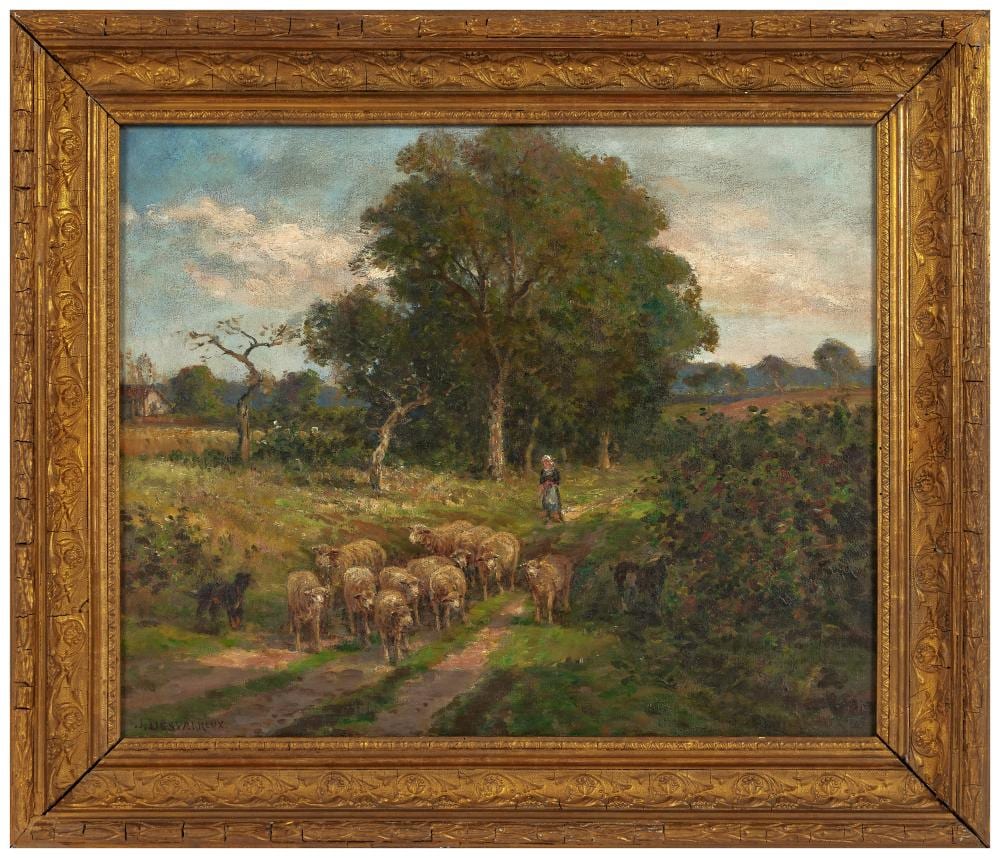 james desvarreux larpenteur 1847 1937 troupeau de moutons huile sur toile sign en bas g · Osenat · 2025-03-16 James Desvarreux-Larpenteur comparable auction result: james desvarreux larpenteur 1847 1937 troupeau de moutons huile sur toile sign en bas g