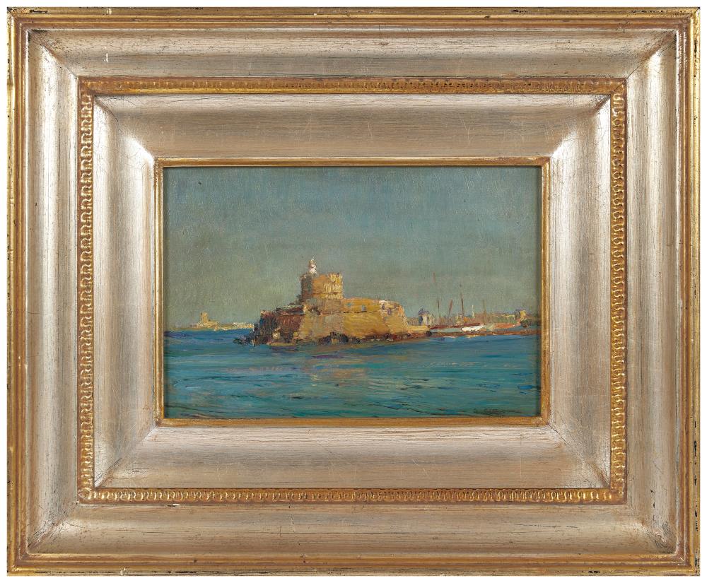Lidio Aimone comparable auction result: lidio ajmone 1884 1945 vue du fort saint nicolas marseille 1937 huile sur panneau sign