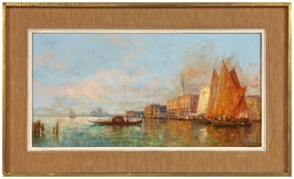 François Maury comparable auction result: fran ois maury 1861 1933 vue de venise depuis le grand canal 1913 huile sur toile sign d