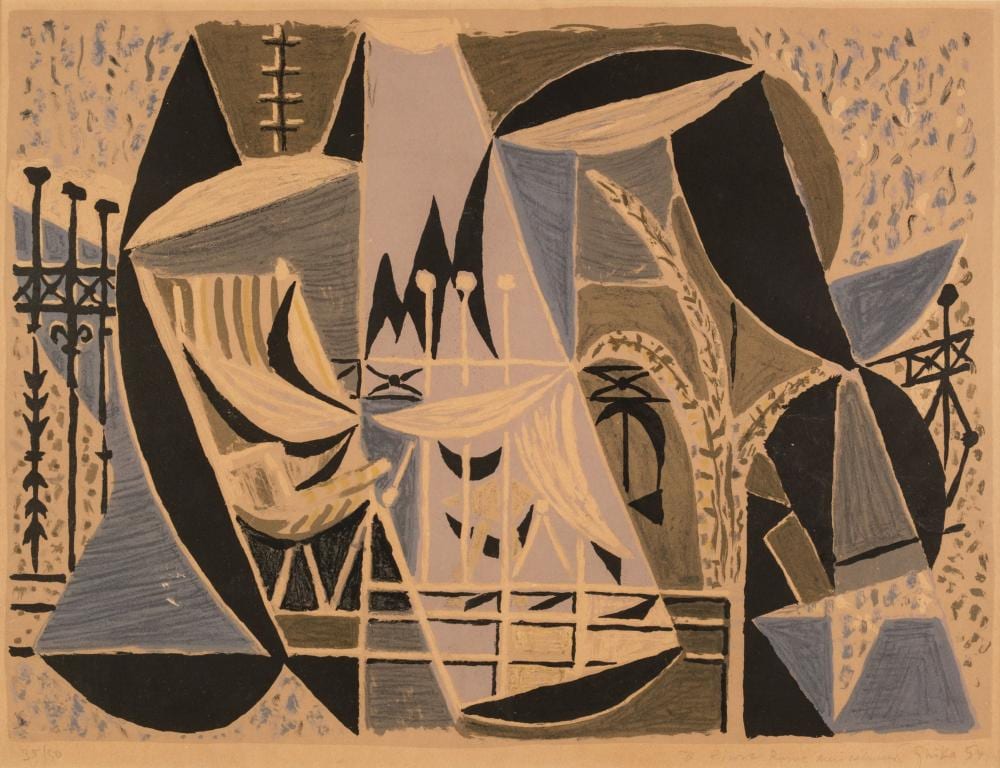 Nikolaos Chatzikyriakos-Ghikas comparable auction result: ghika nikos 1906 1994 the balcony 1959