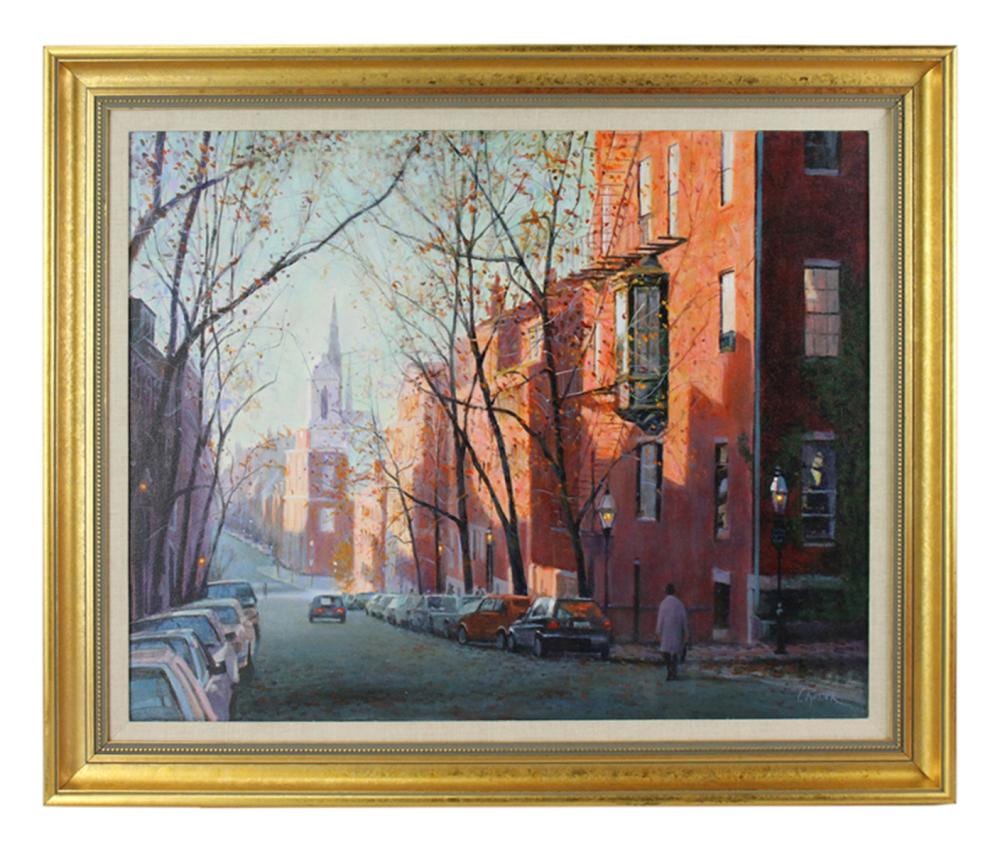 Curtis Rosser comparable auction result: curtis rosser beacon hill boston street scene
