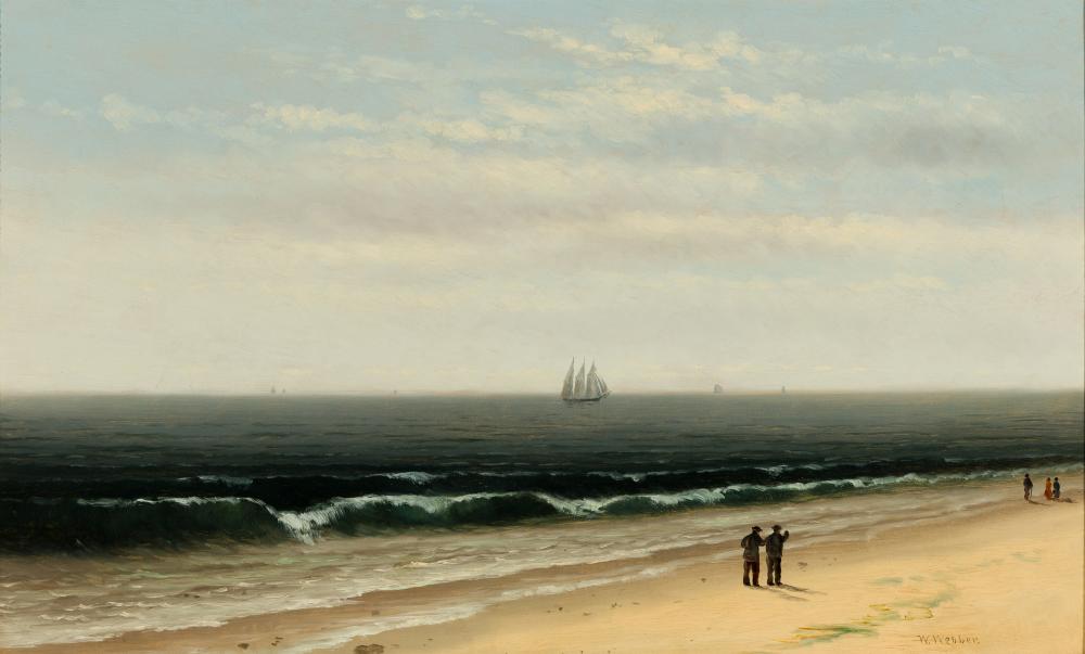 Wesley Webber comparable auction result: wesley webber am 1841 1914 on the beach oil on canvas framed