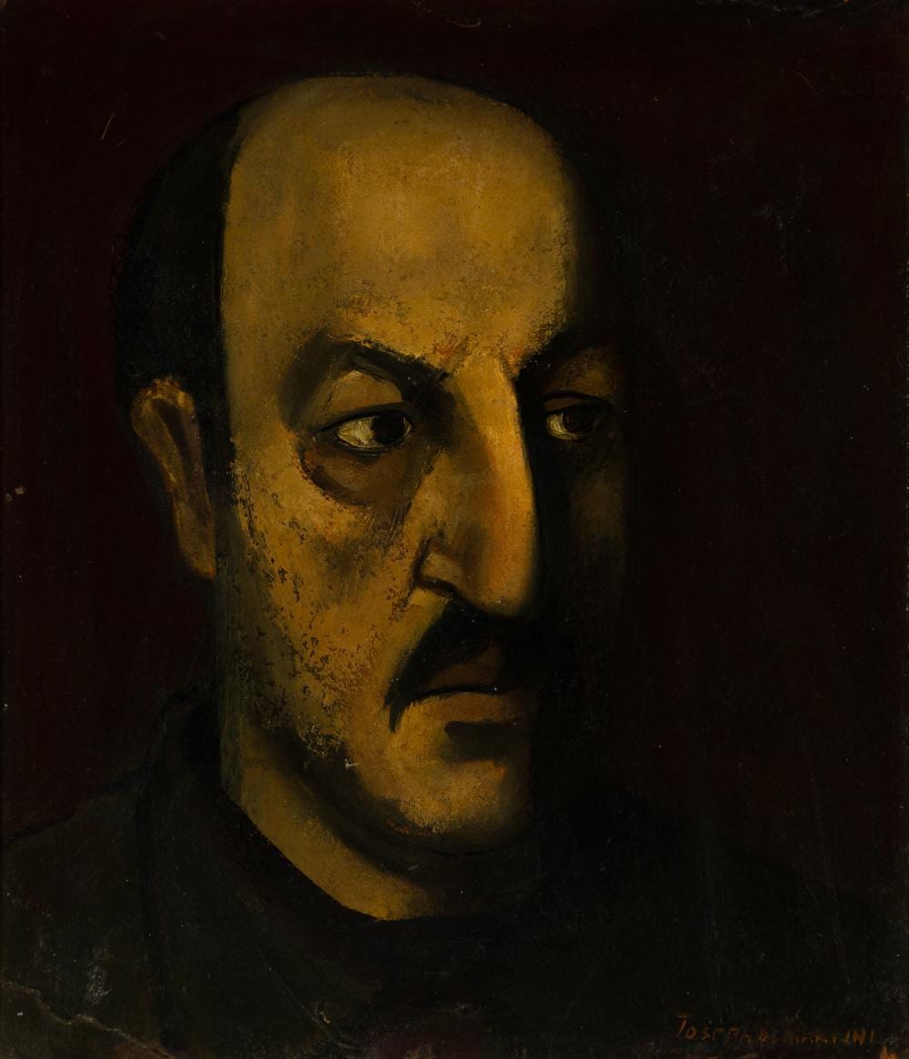 joseph de martini am 1896 1984 portrait of jean liberte c 1935 oil on paper laid to board framed · Barridoff Auctions · 2025-03-29 Joseph De Martini comparable auction result: joseph de martini am 1896 1984 portrait of jean liberte c 1935 oil on paper laid to board framed
