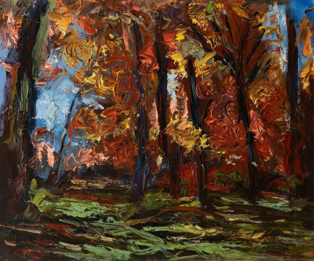 Joaquín Clausell comparable auction result: joaqu n clausell mexican 1866 1935 woodland path oil on linen framed