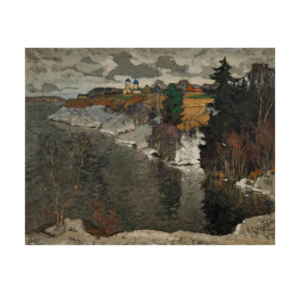 Konstantin Ivanovic Gorbatov comparable auction result: konstantin ivanovic gorbatov russian 1876 1945 der graue tag the gray day