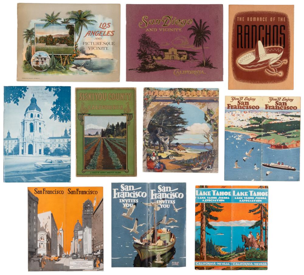 Collection of Californiana brochures sold by PBA Galleries Auctions & Appraisers, lot 418 — auction record photograph
