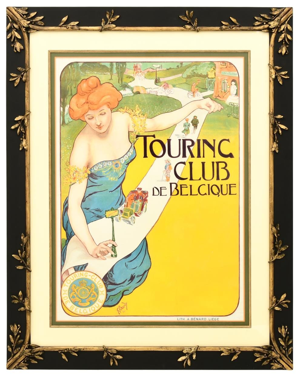 georges gaudy belgian 1872 1940 touring club de belgique poster · Fontaine's Auction Gallery · 2025-03-22 Georges Gaudy comparable auction result: georges gaudy belgian 1872 1940 touring club de belgique poster