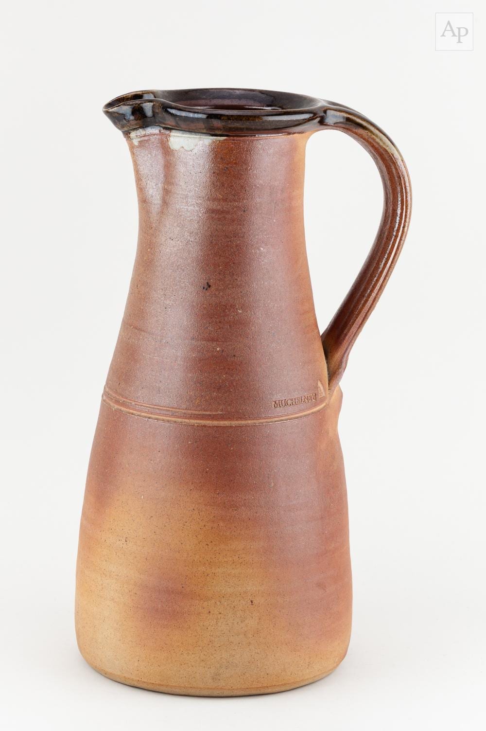 John Leach comparable auction result: john leach 1939 2021 for muchelney pottery a tall stoneware jug impressed jhl and pottery marks height 43cm