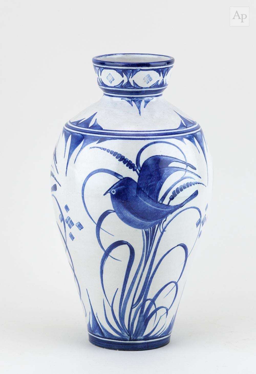 laurence mcgowan born 1942 a maiolica style stoneware bottle decorated with birds and flowers painted mcg and year marks made 1999 height 27cm · Adam Partridge Auctioneers · 2025-03-21 Laurence McGowan comparable auction result: laurence mcgowan born 1942 a maiolica style stoneware bottle decorated with birds and flowers painted mcg and year marks made 1999 height 27cm