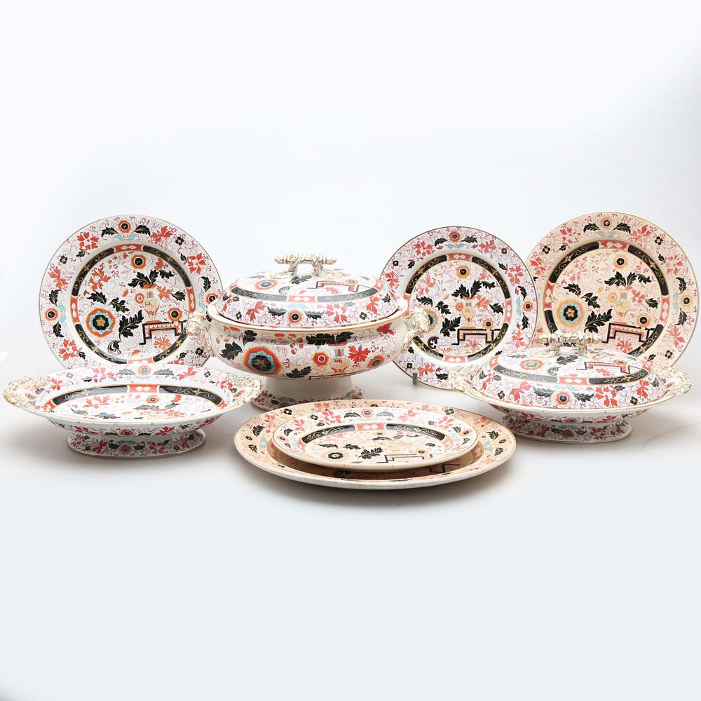 Mason's Ashworth Imari style “Old Japan vase” English porcelain tableware, circa 1885. sold by Balclis, lot 194 — auction record photograph
