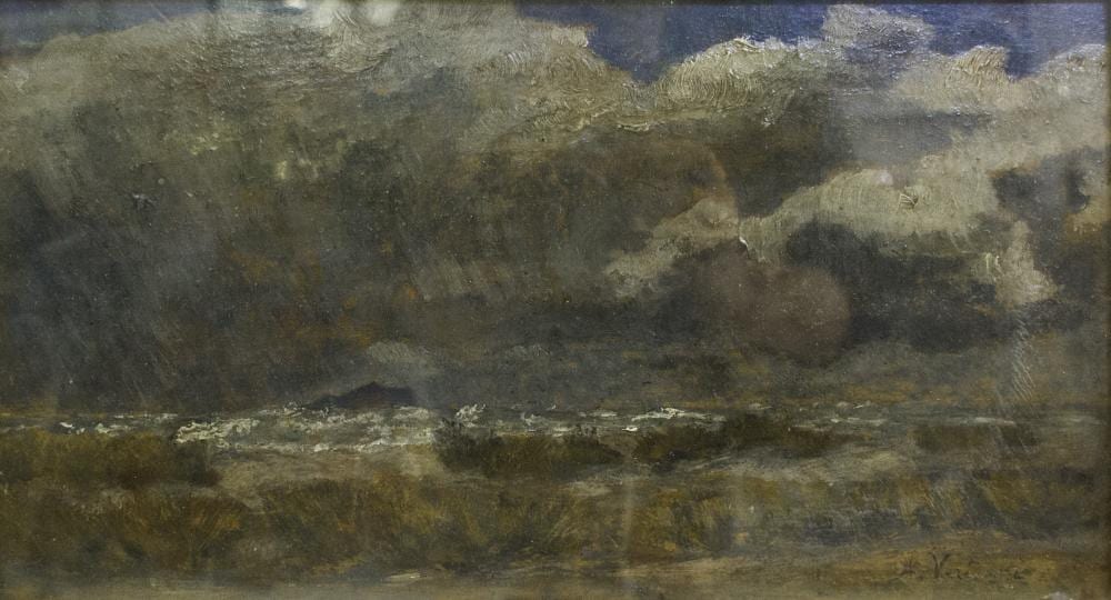 Achille Vertunni comparable auction result: achille vertunni napoli 1826 roma 1897 attribuito marina con nuvole