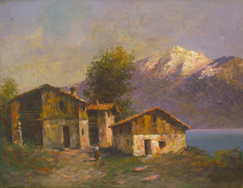 leonardo roda racconigi 8 novembre 1868 torino 4 maggio 1933 veduta di paesaggio con case · Ansuini 1860 Auctions · 2025-03-19 Leonardo Roda comparable auction result: leonardo roda racconigi 8 novembre 1868 torino 4 maggio 1933 veduta di paesaggio con case