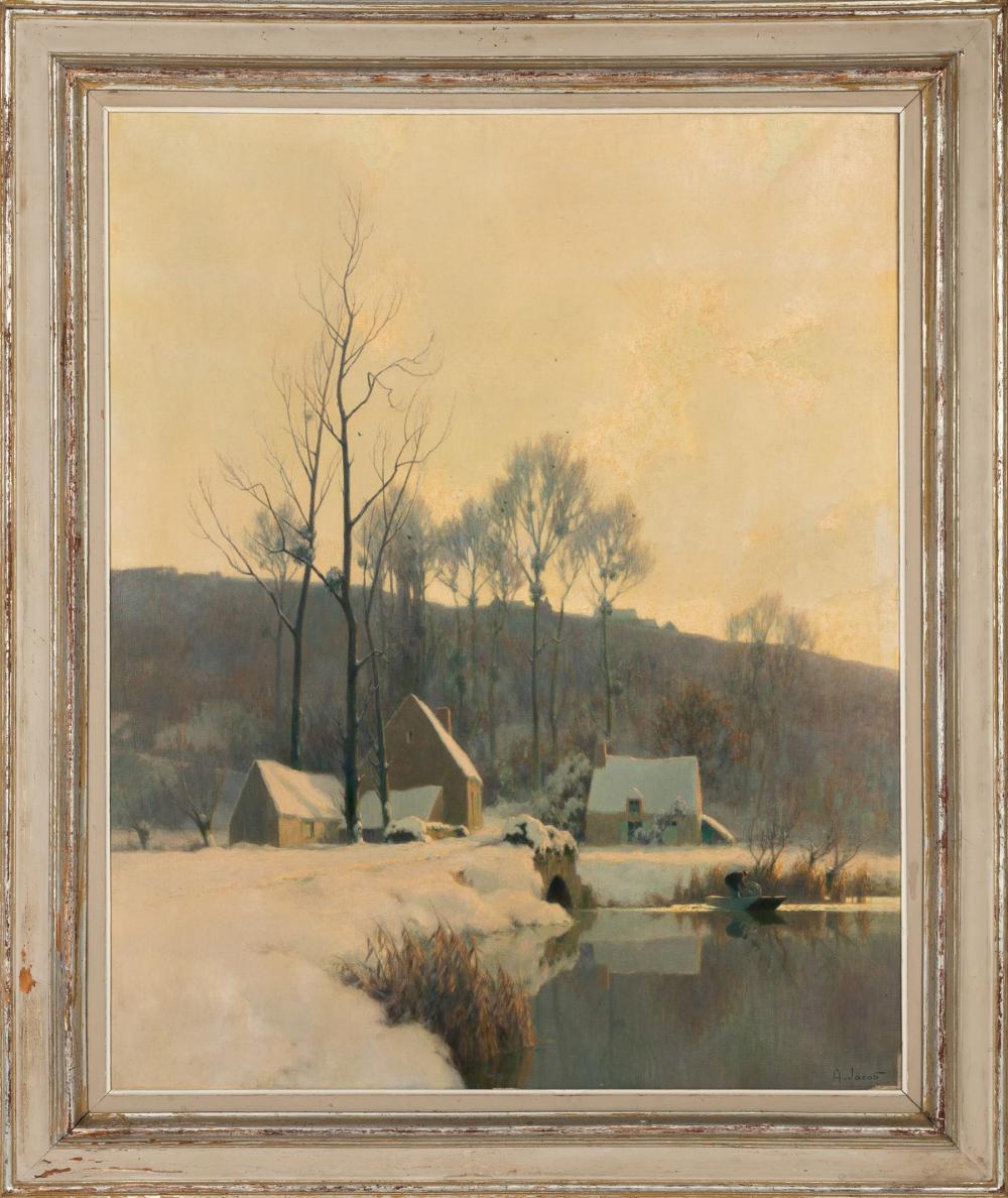 Alexandre Jacob comparable auction result: alexandre jacob french 1876 1972 neige dans l oise snow in oise