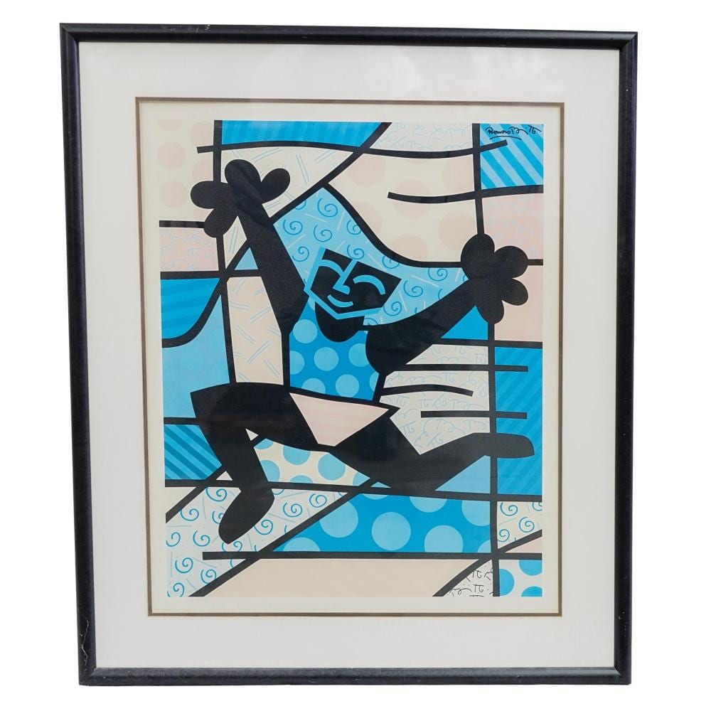 Romero Britto Abstract Lithograph sold by Akiba Galleries, lot 384 — auction record photograph